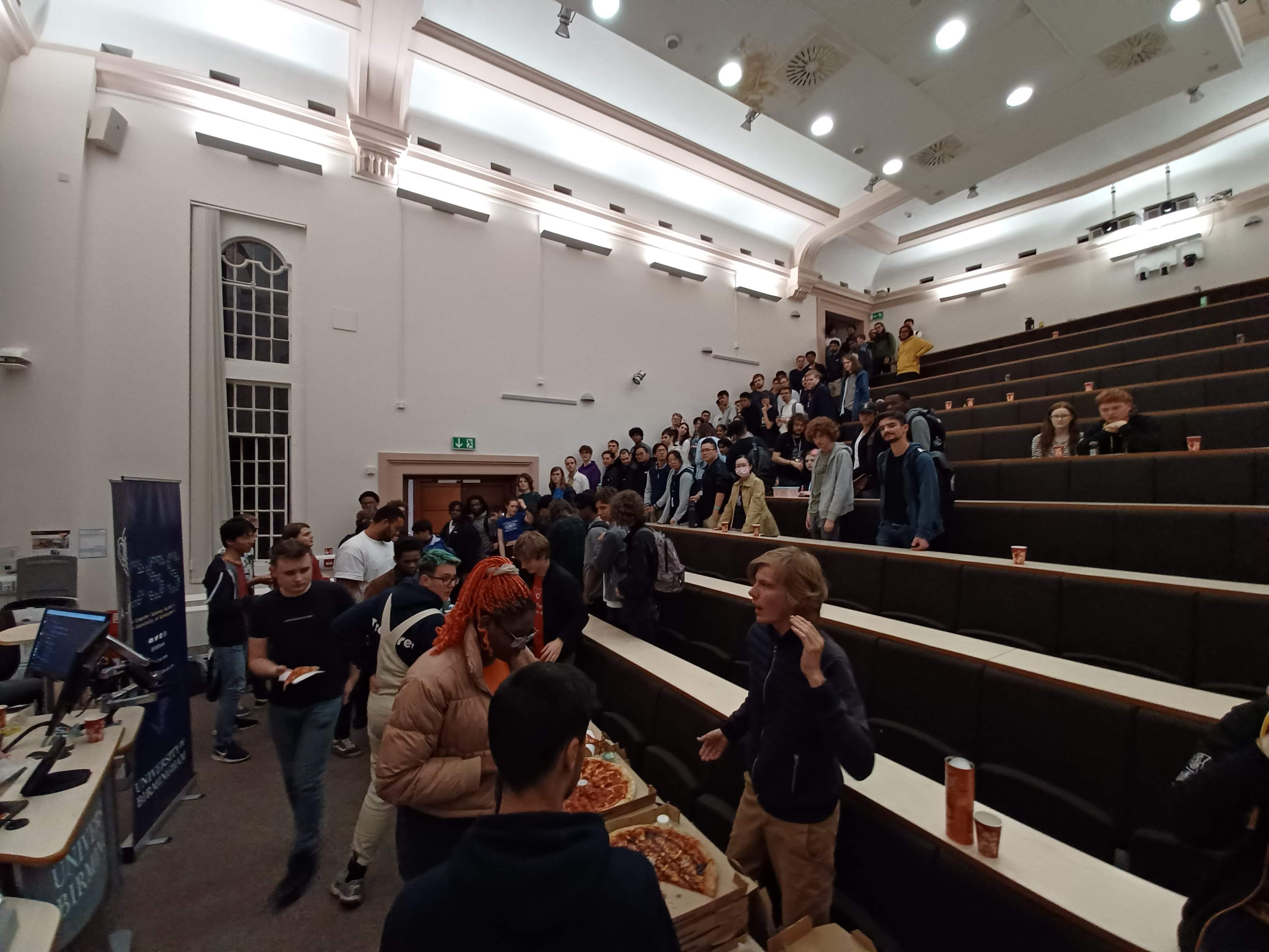Students sitting together in a lecture hall