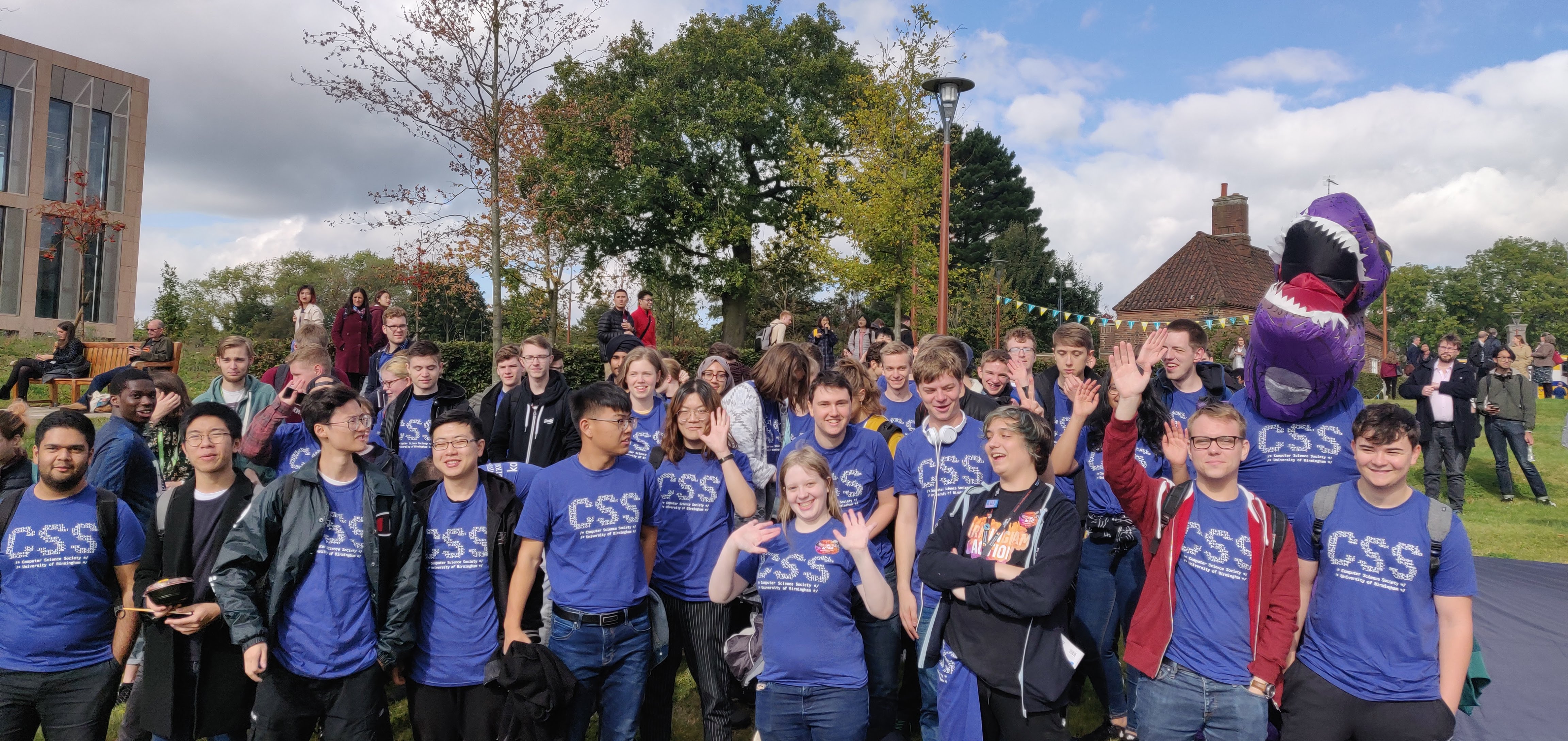 Computer Science Society members at a social event